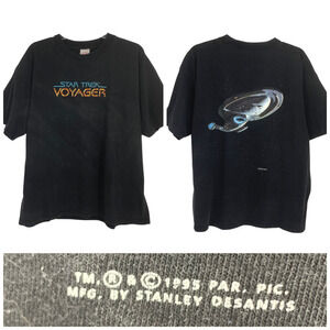 Vtg 1995 Stanley Desantis x Star Trek Voyager Sz XL Single Stitch Tee T Shirt
